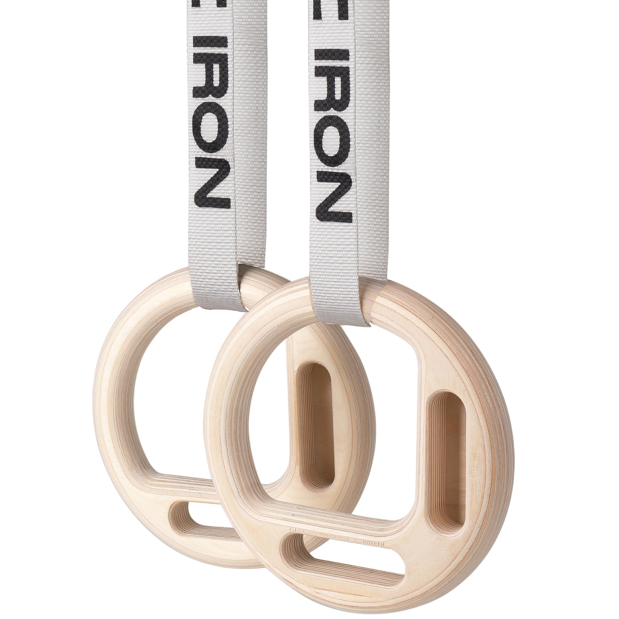 Hangboard rings with white straps by atomic iron