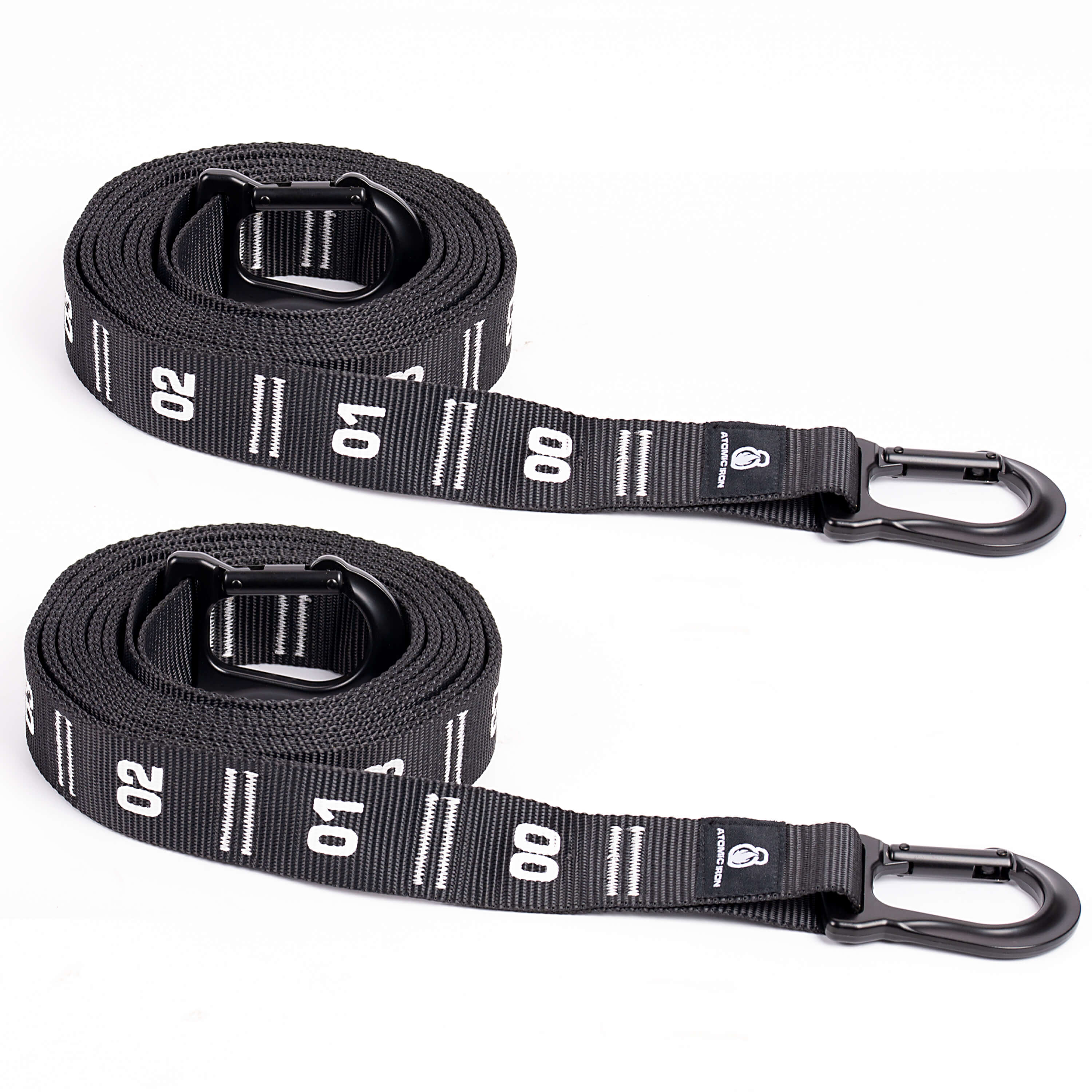 Numbered carabiner straps for gymnastic rings by Atomic Iron