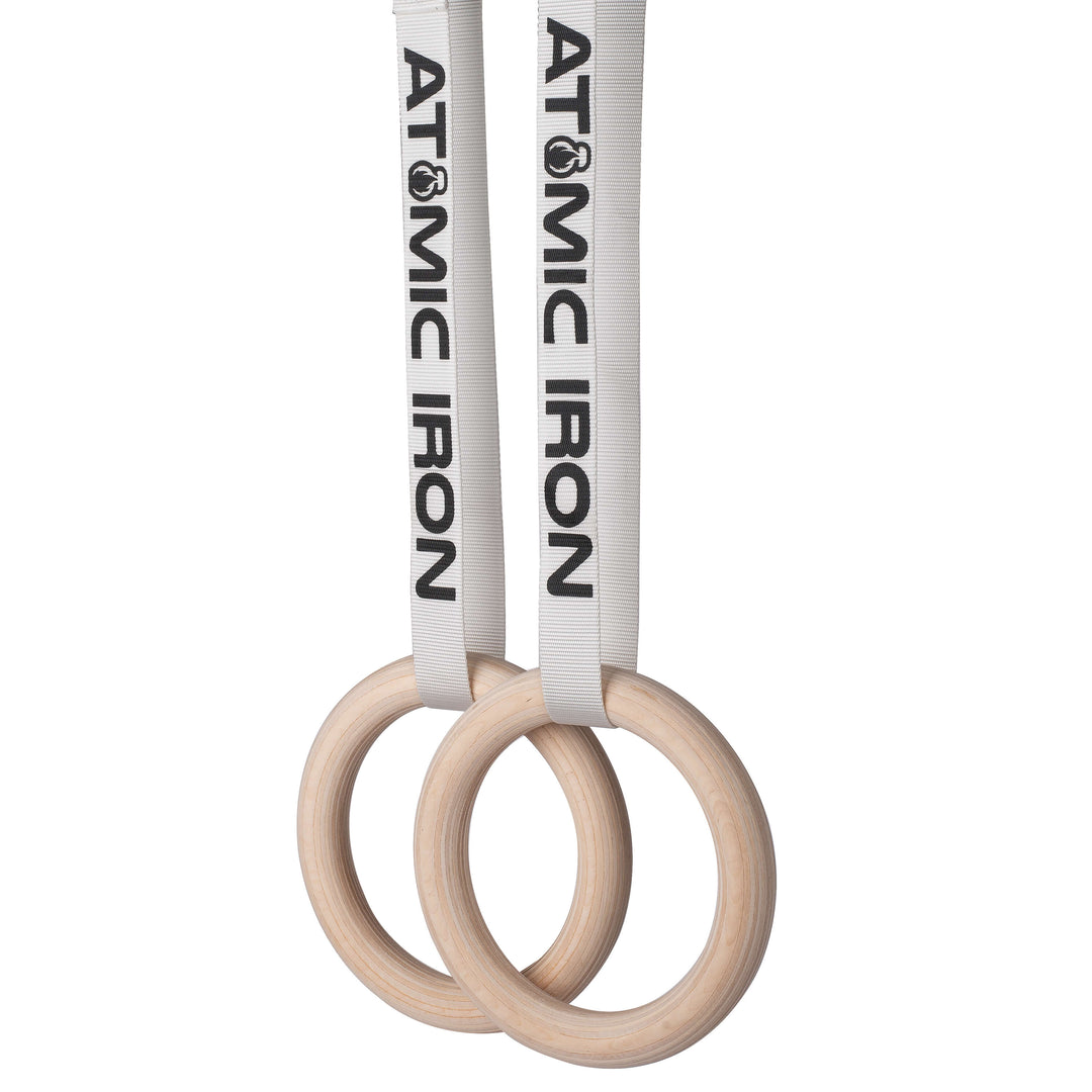 kids wooden gymnastic rings by Atomic Iron
