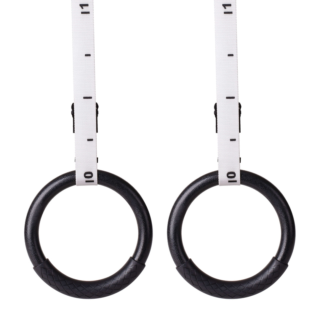 Premium Outdoor Gymnastic Rings Set (White Numbered)